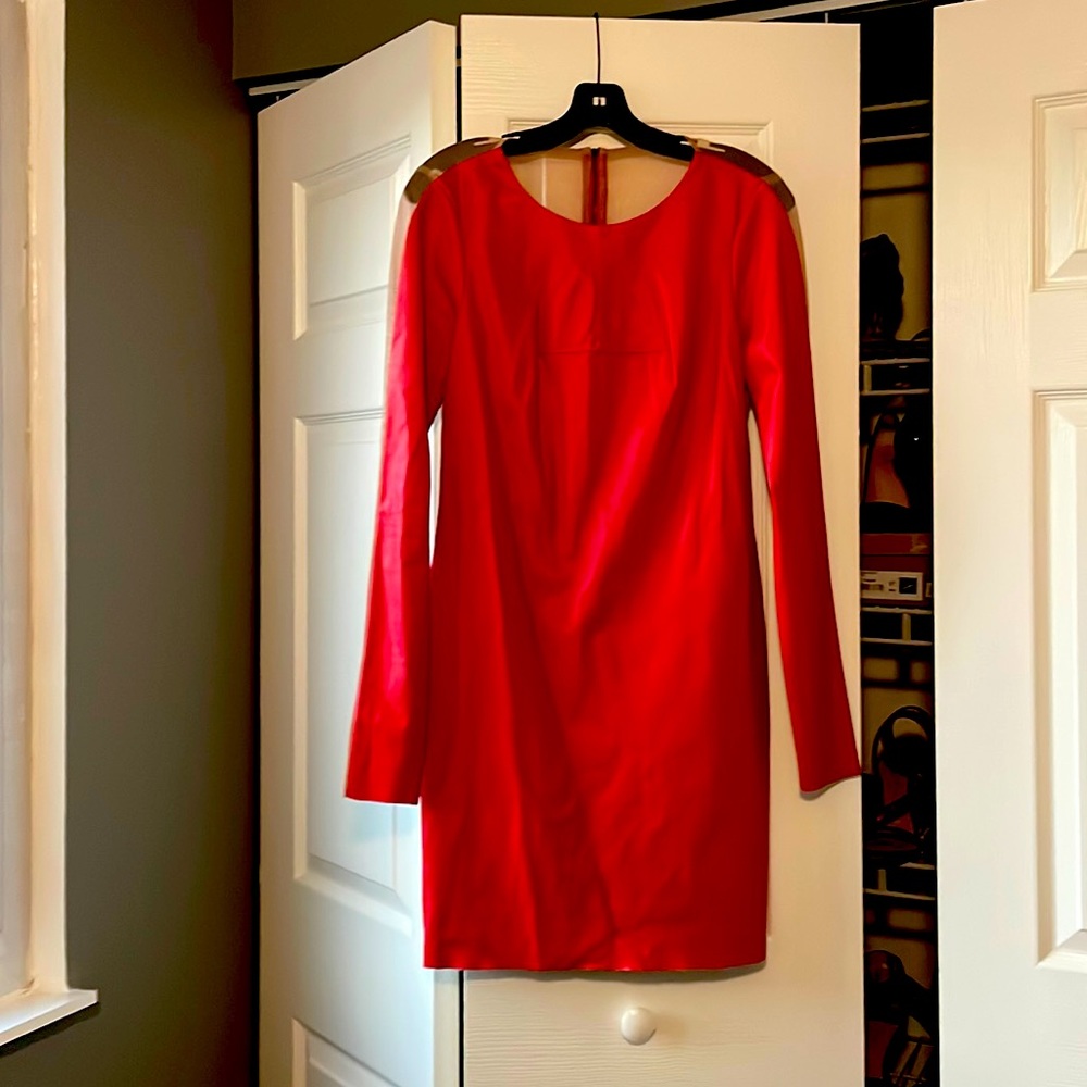 Bcbgmaxazria jillea faux leather dress